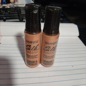Luminess Silk Airbrush Foundation Shade 6 All In One Formula 2 Bottles 0.5 Oz